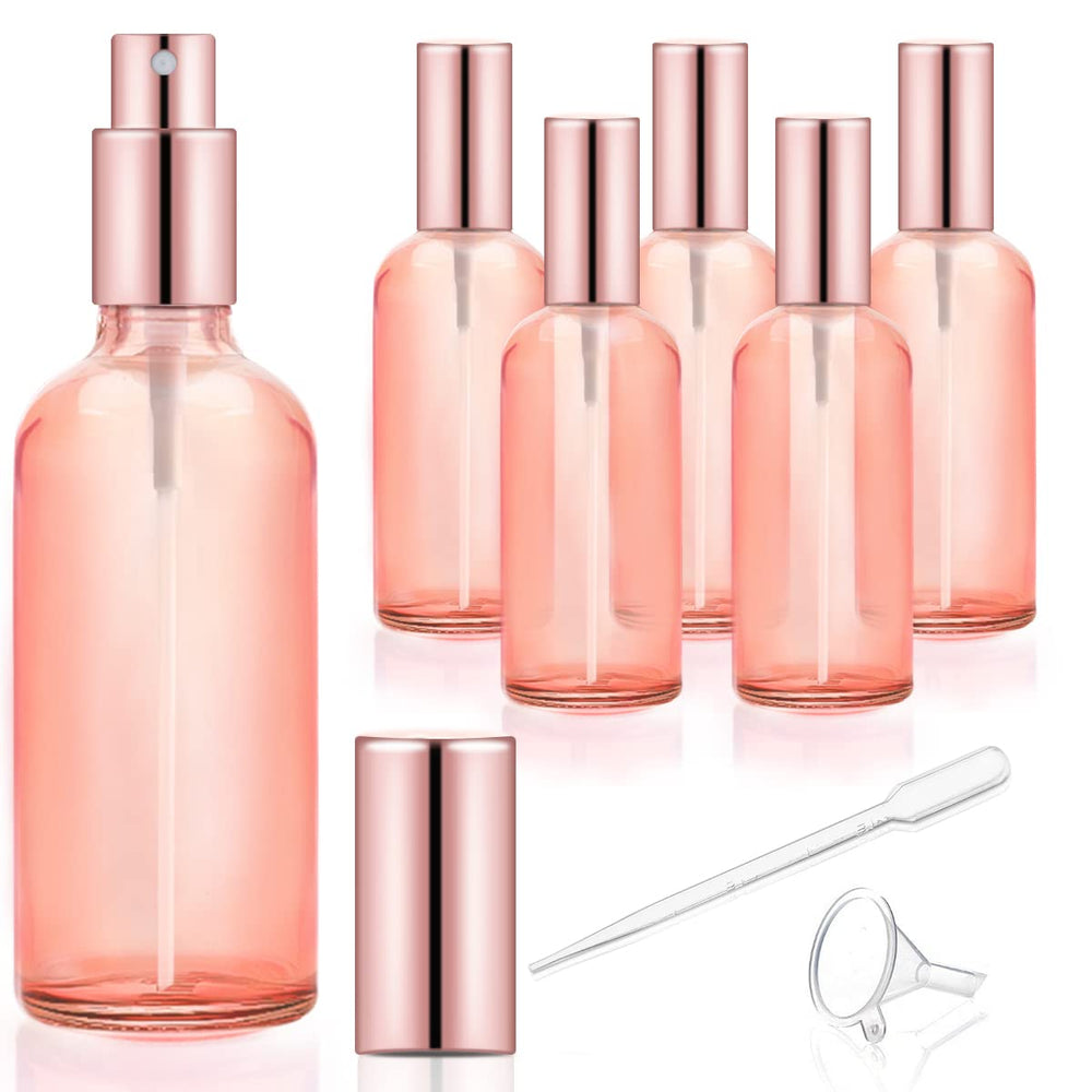 DMuuuDM bouteille verre rose 100 ml avec spray, pratique pour parfums.