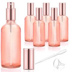 DMuuuDM bouteille verre rose 100 ml avec spray, pratique pour parfums.
