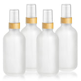 DMuuuDM lot de 4 vaporisateurs en verre 120 ml avec bouchon en bambou pour voyage.