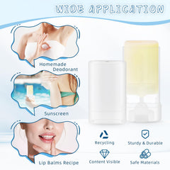 Stick lotion solide DMuuuDM, forme ovale, prêt à l'emploi en voyage.