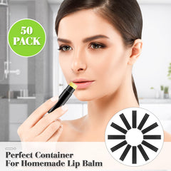DMuuuDM tube lipbalm noir portable, idéal pour sac à main et voyage.