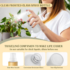 DMuuuDM bouteille en verre givré 120 ml avec bouchon bambou pour parfum.