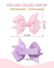 Doboi barrette bébé 2 pouces rose pâle, usage quotidien et douceur.