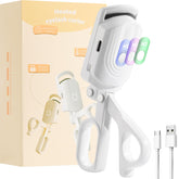 docolor heated eyelash curler in hand showing quick heat up for natural lift