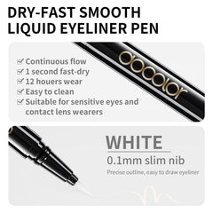 Docolor liner liquide blanc, glisse fluide pour lignes de9licates.