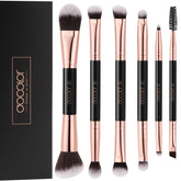 Pinceaux Docolor double-face – ensemble 6 pièces pour yeux et sourcils.