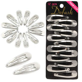 Pinces à cheveux à ressort Dofash argent – ensemble 12, anti-glissement.