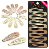 Pinces Dofash Snap métal 5 cm couleur Blond, maintien discret au quotidien.
