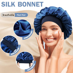 Bonnet Doitory satin bande élastique doux confort nocturne