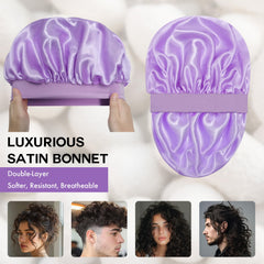 Doitory bonnet satin avec élastique doux assure un ajustement confortable sans traces.