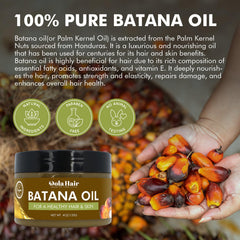 Application sur le cuir chevelu avec Dolahair Batana pour nourrissante sensation