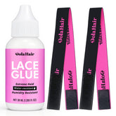 Dolahair colle pour front en dentelle : flacon prêt à l’application, tenue discrète et durable.