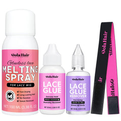 Dolahair spray-melting-lace-bouteille offre une fixation légère et naturelle.