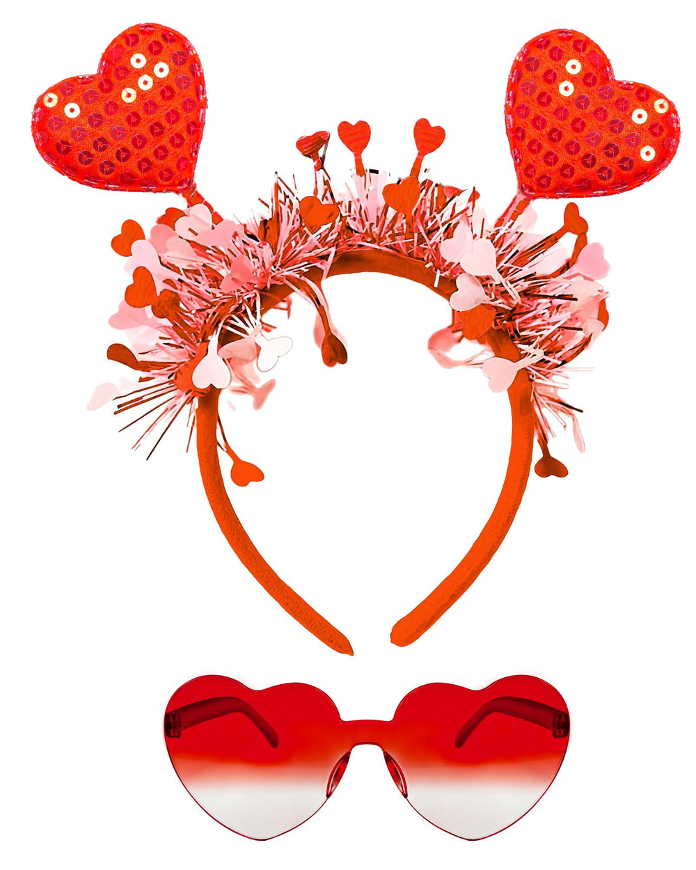 Dolkoic bandeau coeur valentines rouge, gros plan sur la matière douce idéale pour une soirée romantique.
