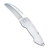 Dolmifapro peigne moustache pliant avec texture marteau, prise sûre et élégante au quotidien.