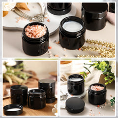 Pot Domensi en verre polyvalent pour cosmétiques et crèmes.