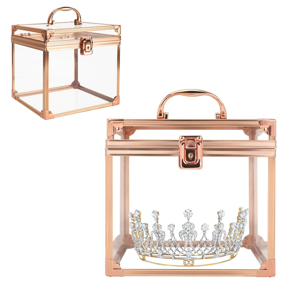 Donghome boîte couronne maquillage transparente pour une organisation élégante
