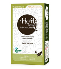 Crème colorante Brun Foncé Dongsung Herb Speedy — bouteille prête pour application