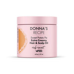 Donna's Recipe Tabitha Brown — huile patate douce en bouteille, hydratation durable pour cheveux.