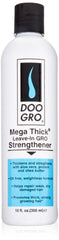 DOO GRO Mega Thick Strengthener Leave-in sur la bouteille, nourrit sans alourdir les cheveux.