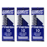 Dorco Fresh rasoir jetable à tête double pour un rasage précis.
