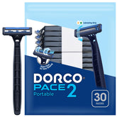 Dorco Pace 2 rasoir jetable premier plan, prise en main confortable pour un rasage précis