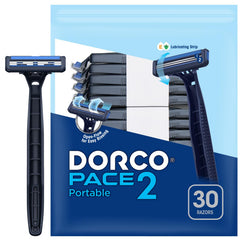 Dorco Pace 2 rasoir jetable premier plan, prise en main confortable pour un rasage précis