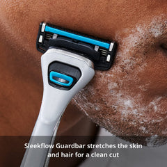 Dorco Pace 4 Pro - garde-barre guidant peau et poils.