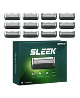 Dorco SLEEK cartouches 6 lames, pack 12, rasage précis et fiable.