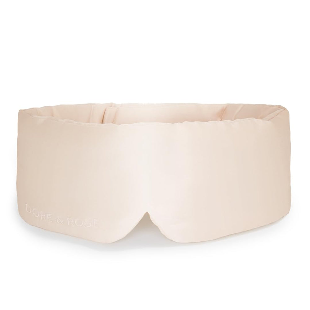 Dore & Rose masque-sommeil-soie-23-momme premier plan : douceur luxueuse pour le visage