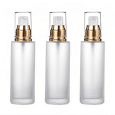 Doromy bouteilles lotion pompe verre givré 60ml, pratique pour maquillage et voyage.