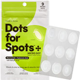 Dots for Spots patchs microdards sur le visage ciblent les imperfections pour une peau plus nette.