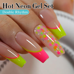 Double Rhythm Gel Vernis Neon: flacons de 7,5 ml faciles à utiliser chez soi.