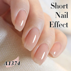 Teinte Milky Pink translucide du Jelly Gel pour un look naturel.