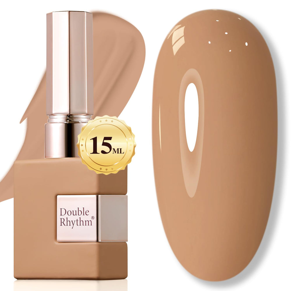Vernis gel Double Rhythm Deep Nude A1441 en bouteille, prêt à tester à domicile.