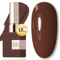 Double Rhythm vernis gel brun foncé 15ml prêt à l’emploi pour ongles