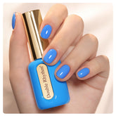 Vernis gel Double Rhythm identique couleur et flacon or, application fluide et durable.