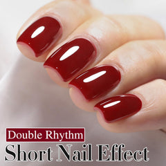 Double Rhythm vernis jelly neutre, teinte rosé clair pour un look naturel