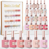 Vernis gel Double Rhythm Nude Pink T24-3 sur flacon identique, idéal pour manucure rapide à domicile