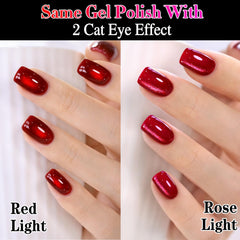 Vernis gel œil-de-chat Double Rhythm avec paillettes holographiques, brillance spectaculaire.