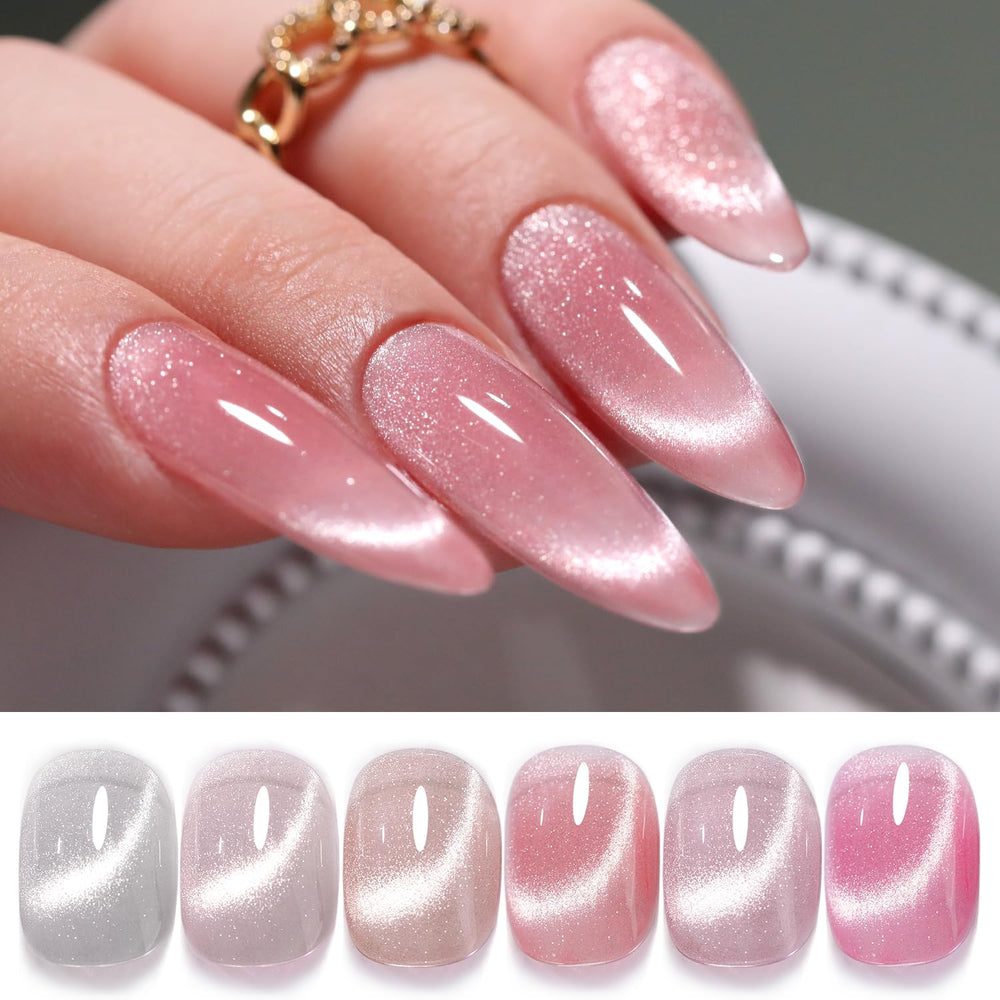 Vernis œil-de-chat bleu Double Rhythm, profondeur et glamour sur les ongles.