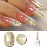 Vernis Double Rhythm paillettes reflets brillants sur bouteille, effet glamour à domicile.
