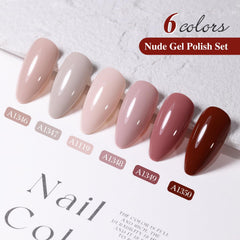 Vernis gel Double Rhythm nude clair, couvrance uniforme et longue tenue.