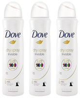 Dove Antiperspirant pulvérisateur sec invisible sur bouteille, sans traces sur les vêtements