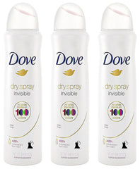 Dove Antiperspirant pulvérisateur sec invisible sur bouteille, sans traces sur les vêtements
