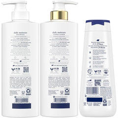 Après-shampooing hydratant Dove, flacon prêt à lisser et démêler les longueurs.