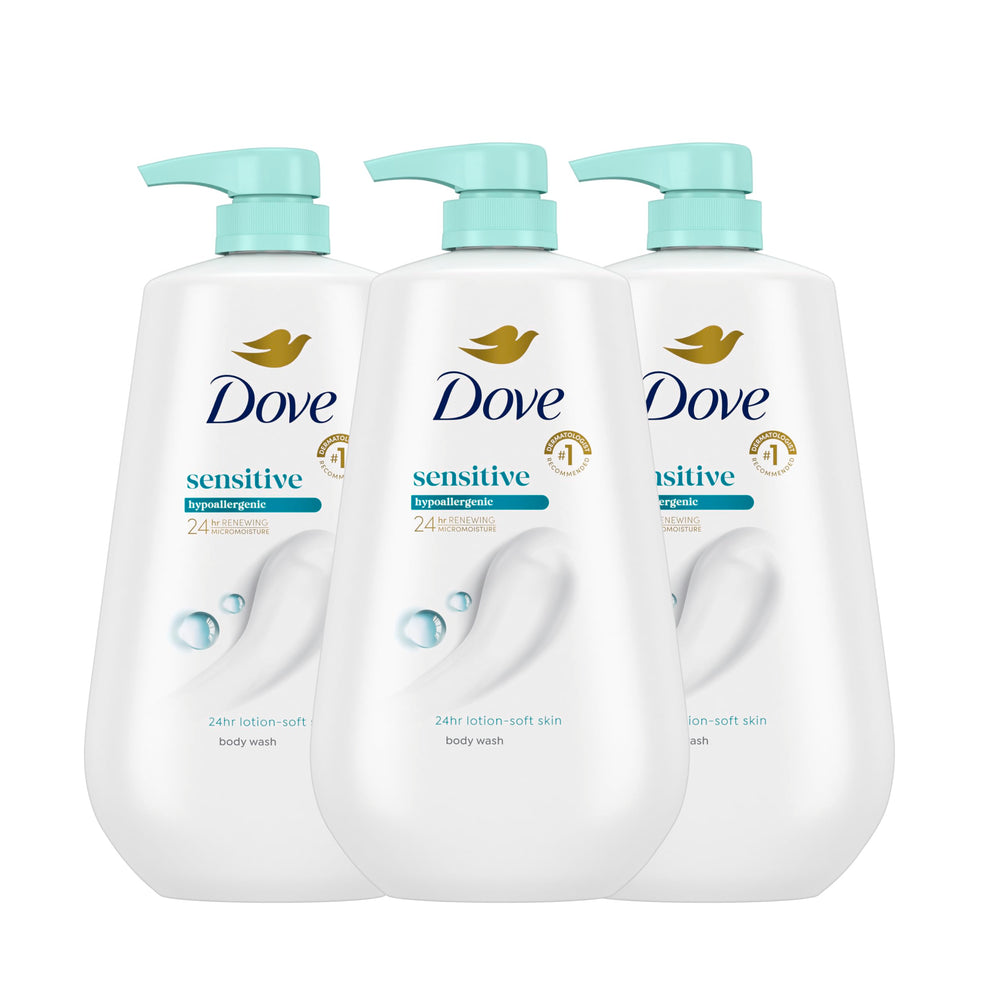 Dove bain-sensibilite flacon-pour: nettoyage doux pour peau sensible