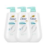 Dove bain-sensibilite flacon-pour: nettoyage doux pour peau sensible