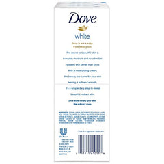Dove barre beauté blanche, texture douce, peau douce et lisse