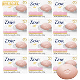 Savon Dove Barre Beauté Rose visuel 1, hydratation douce pour visage et mains.